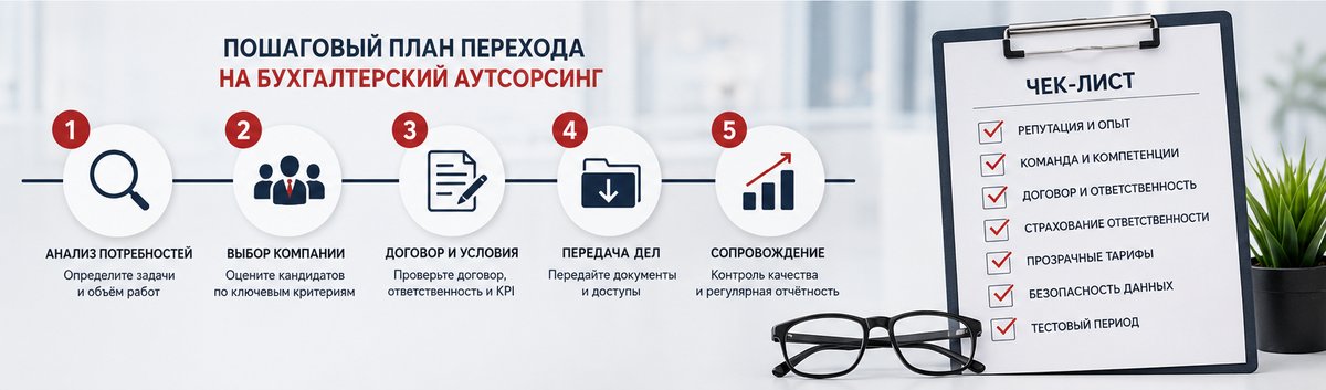 Пошаговый план перехода на бухгалтерский аутсорсинг